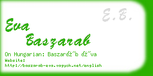 eva baszarab business card